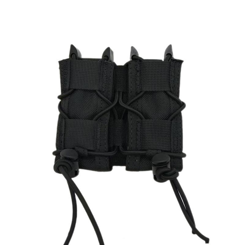 Tactical MOLLE-Compatible Double Magazine Pouch - Durable Nylon