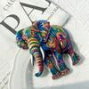 Cute Elephant Bohemian Pattern Resin Relief Magnet Traditional Design Stereo Relief For Refrigerator Travel Souvenir Magnetic