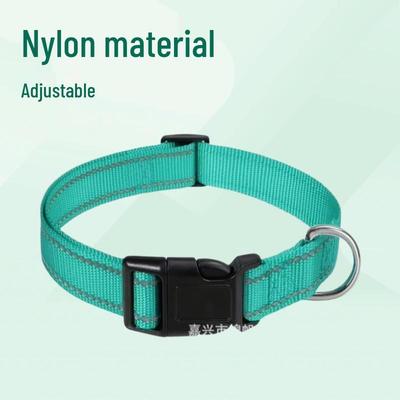Reflective Pet Collar: Adjustable, Anti-Choke & Anti-Burst Design for Large Dogs and Cats with Leash.