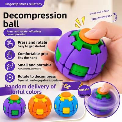 Heißer 3D Zahnradkugel Fidget Spielzeug Spirale Stressabbau Sensorisches Spielzeug Für Kinder Erwachsene Weihnachten Geburtstagsparty Geschenke Angstabbau Spielzeug
