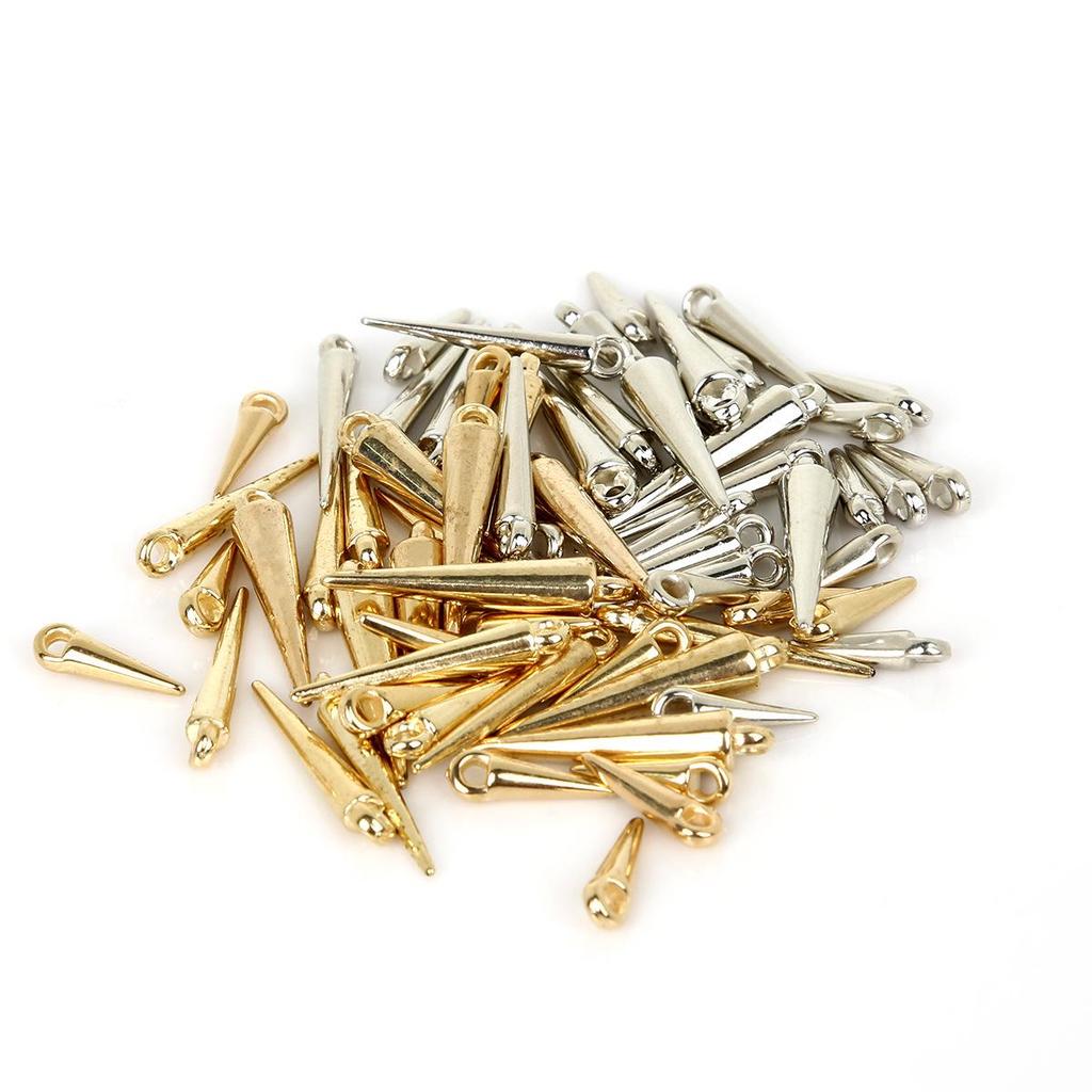 Gold Electroplated Acrylic Beads Pendant Bracelet Necklace Earring Jewelry Making Kit.