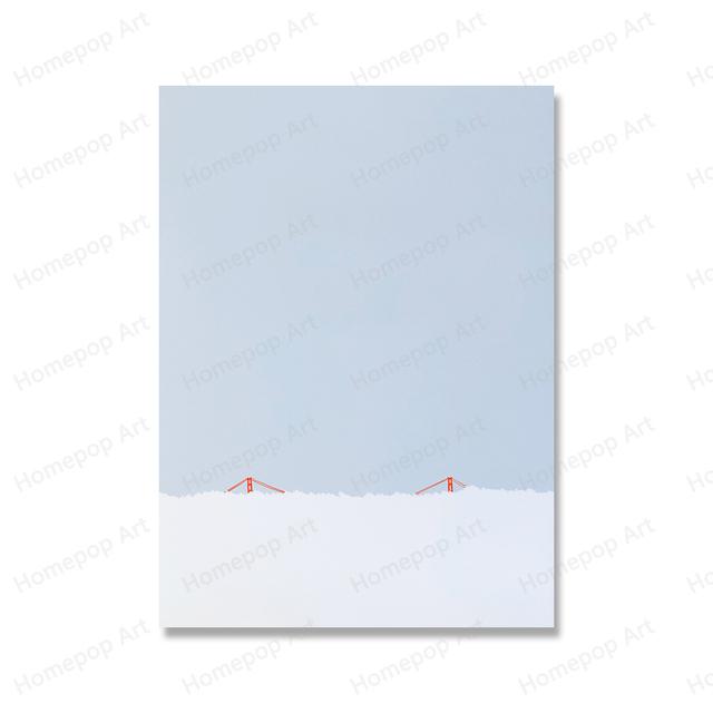 Animals Egret Seagull Fish Poster Golden Gate Bridge Landscape Art Canvas Painting Sailboat Sailing Wall Pictures Home Decoratio