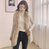 Herbst und Winter neue große Wassertropfen Imitation Fuchsfell Weste Damen mittellange und lange integrierte Pelzweste