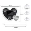 1 Set Car Window Suction Cup Led Atmosphere Light Heart Shaped Car Ambient Light 500Mah Solar/Usb-C Rechargeable Neon Lamp