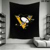 Pittsburgh Penguins Wall Tapestry Aesthetic Wall Hanging Printed Fabric Blanket Decorative Tapestries for Bedroom Living Room Home Decor
