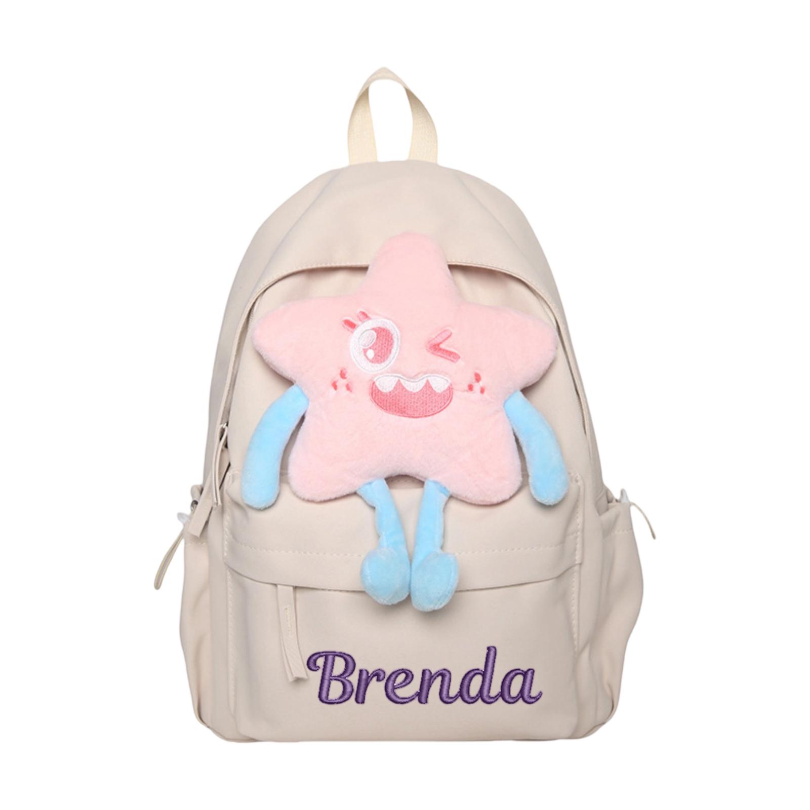 

Personalized Name Toddler Backpack Custom Cute Daycare School Bag For Girls Boys Kids Preschool Backpack One Size бежевый