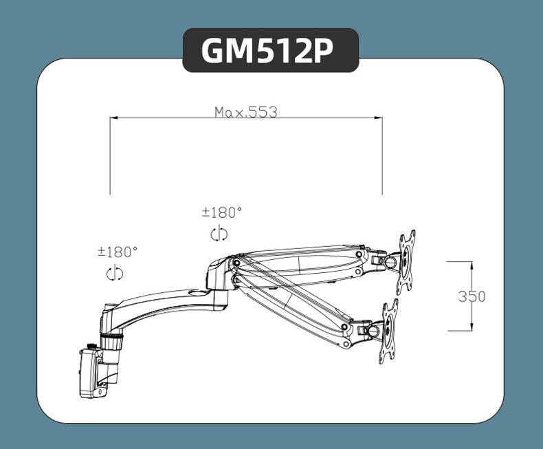 Wall Mount Monitor Arm for Computer Screen Display