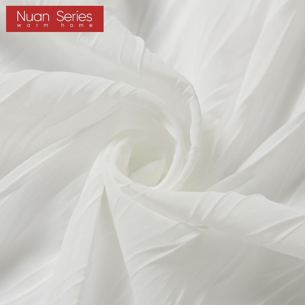 1 шт. белая морщинистая текстура прозрачная ткань модернизированная тюль оконная — фото 7