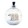 Wildlife Wonders Faux Crystal Ball Ornaments 3D Animal Decor with Fox Squirrel Deer Shatterproof Plastic Christmas Tree Decoration
