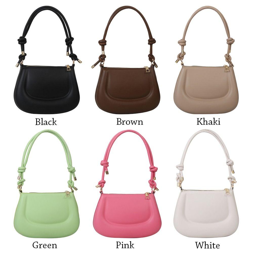 Women Simple Solid Color Crossbody Bags Underarm Bag Shoulder Bag Messenger Bag