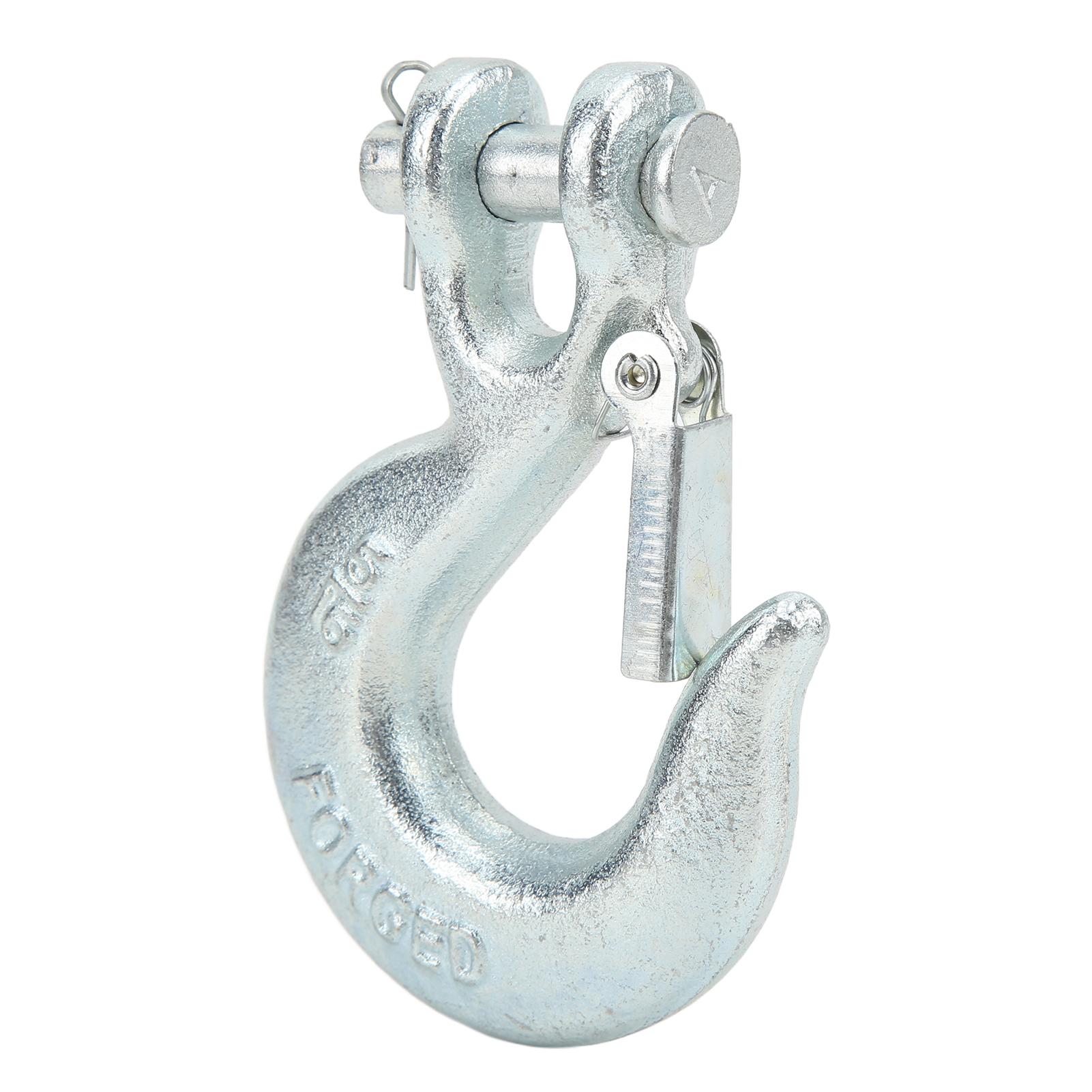 

5 16in Clevis Slip Hook with Safety Latch Heavy Duty Carbon Steel Towing Hook for Trailer Winch