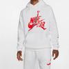Jordan Jumpman Classics Logo Print Fleece-Lined Pullover Hoodie Men Hoodies White BV6011-100