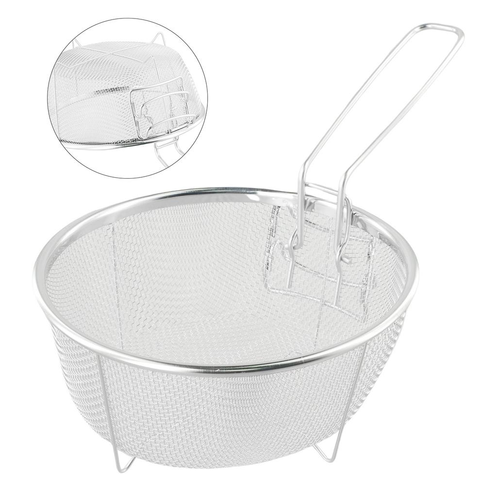 Premium Stainless Steel Deep Fry Basket Convenient Detachable Handle Perfect for Cooking Boiling and Deep Frying