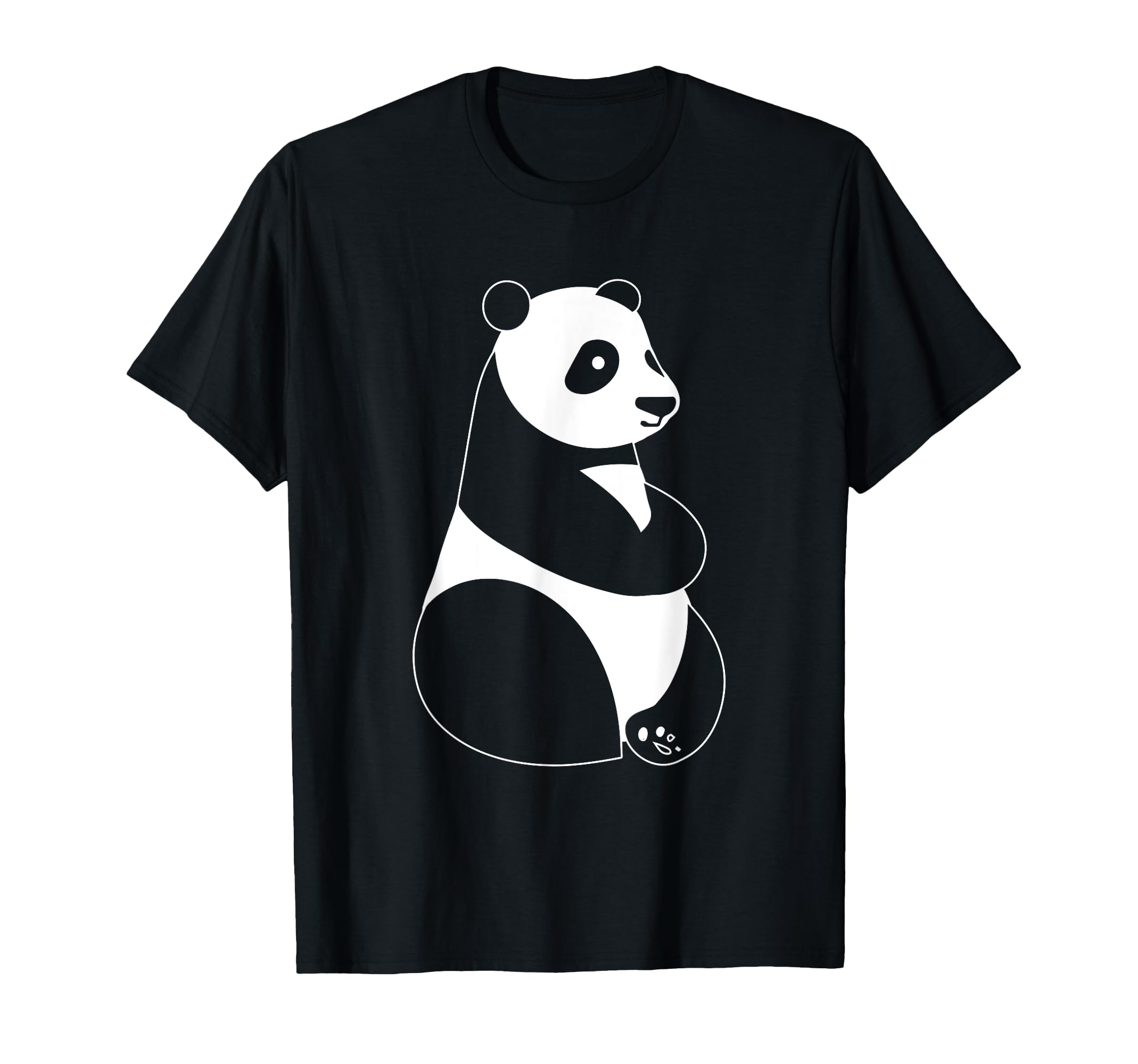 

Minimalist Panda Bear Panda Bear Japanese T-Shirt чорний