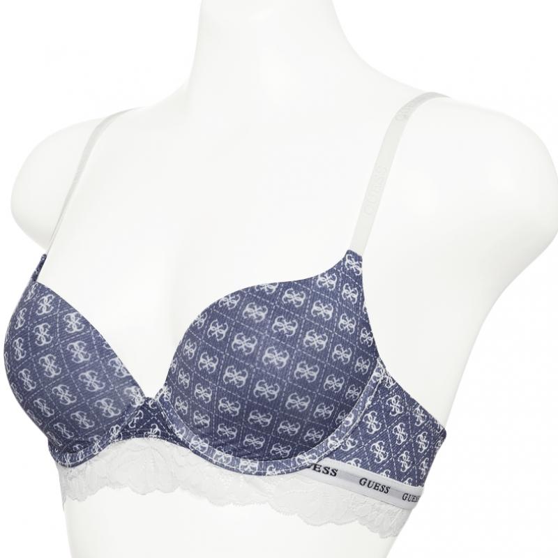 Guess Denim Symbol Logo Point Bra + Panty Set Ny  Gcwbr144 Bp144 