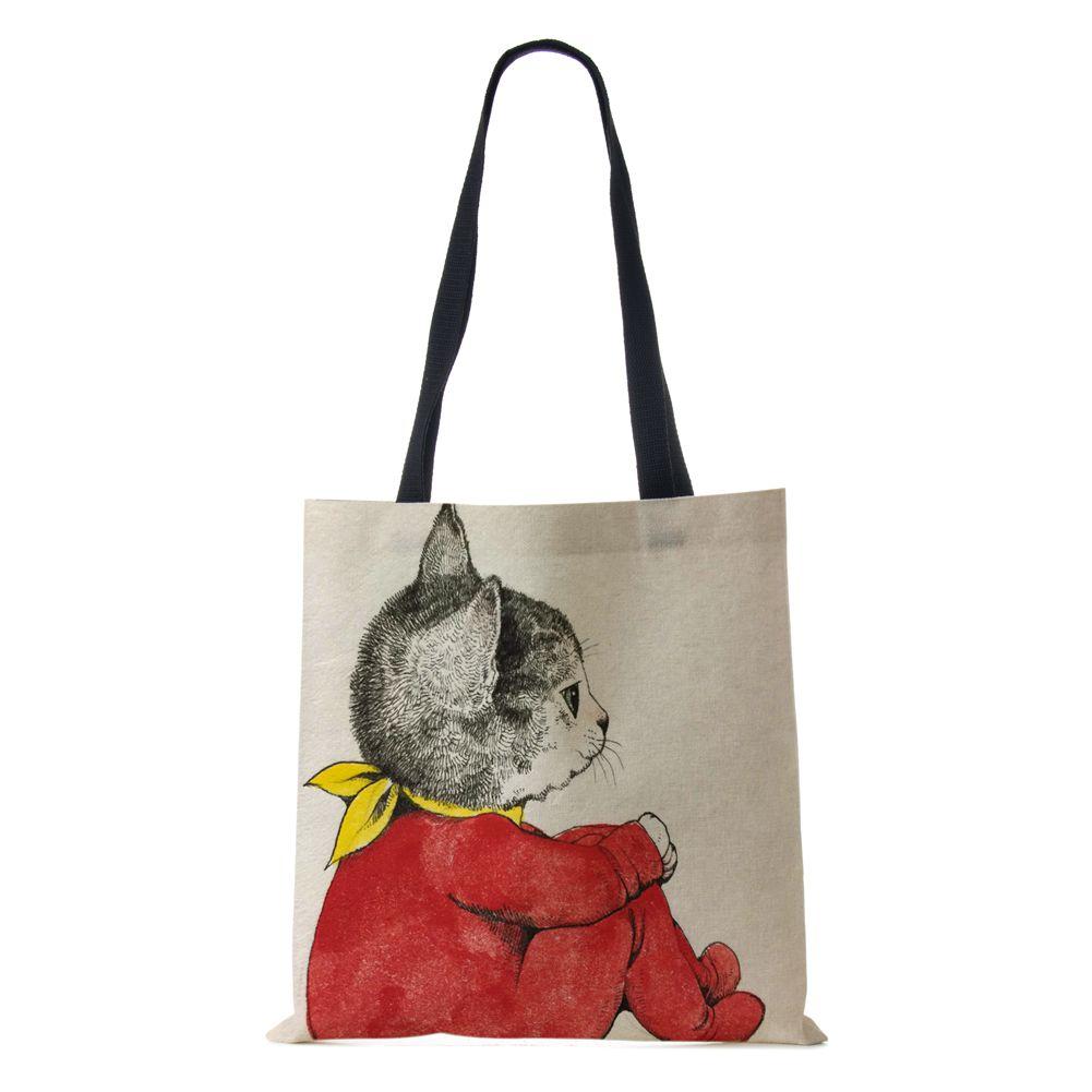 Women Canvas Shoulder Bag Shopper Bear Harajuku Casual Handbag Kawaii Eco Reused Large Capacity Travel  Tote Books Bag CLE