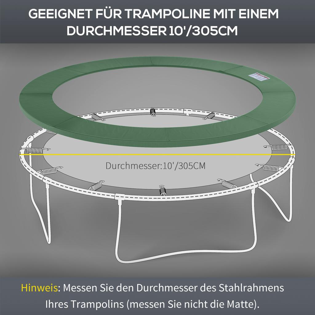 Trampoline Edge Cover diameter 305 cm Wide, Tear-Resistant UV-Resistant Spring Cover, Water-Repellent