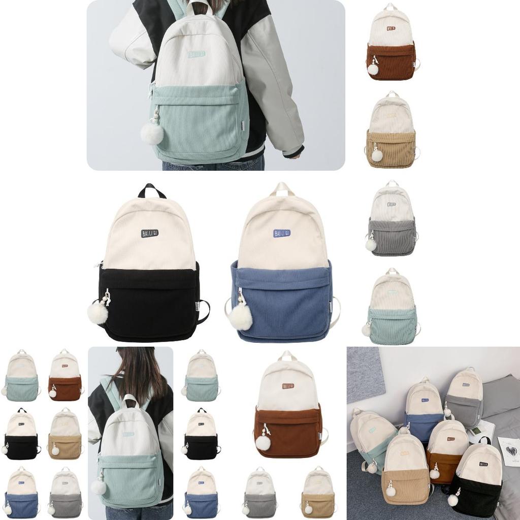 Ruiyingzizhi Vintage Ins Autumn And Winter Double Shoulder Backpack For College Students Large Capacity Breathable Street Fashion Style 15-25 Days