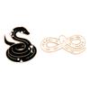Black Snake White Enamel Pins Custom Myth Brooches Bag Clothes Lapel Pin Badge Animal Jewelry Gift For Kids Friends