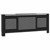 MDF Radiator Cover Black 205 cm