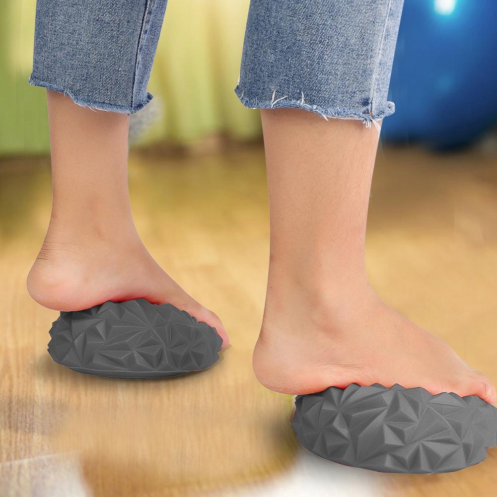 PVC Ball Stress Relief Yoga Massager Semicircle Foot Massage Balls Muscular Relaxationsilver