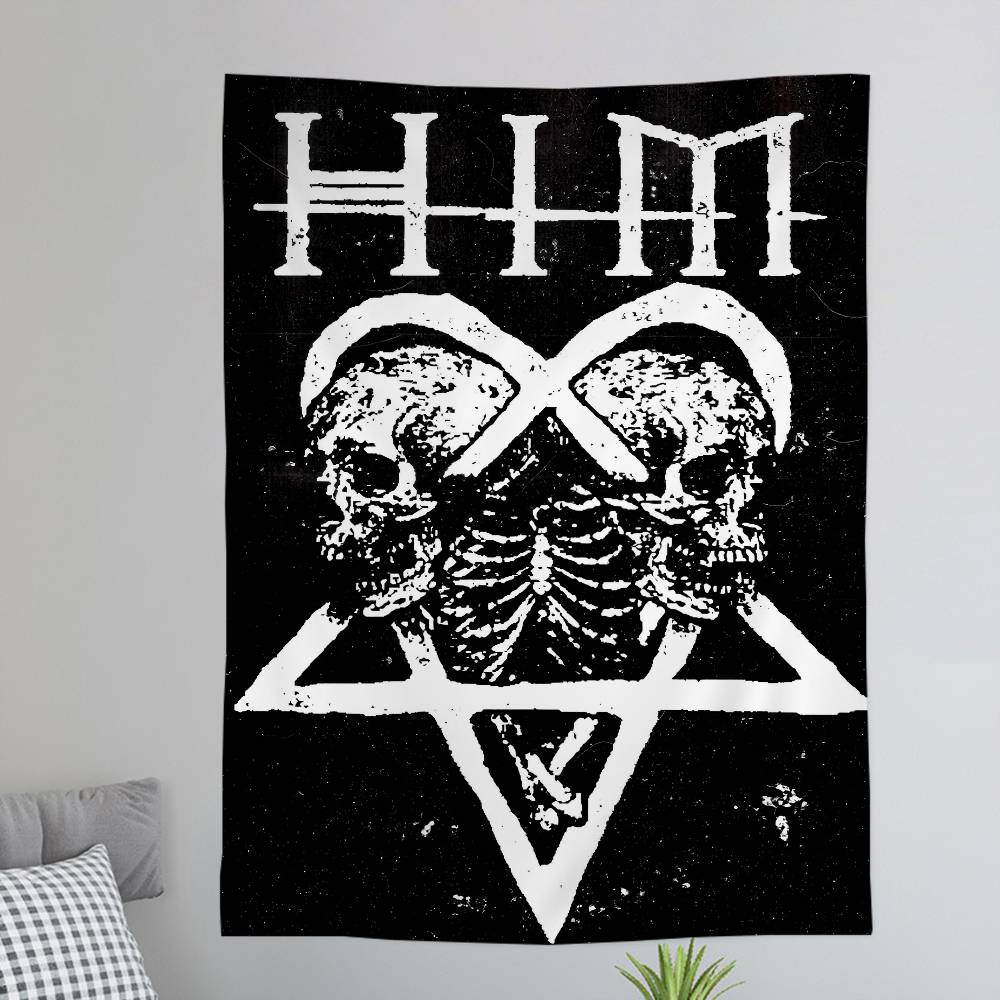 Rock HhIM Band Anime Cartoon Tapestry Art Science Fiction Room Home Decor Wall Hanging Home Decor