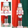 Traditional Wood Nutcrackers Collectible Christmas Figurines Christmas Present Dessert Man Candy Cake Pink Figure