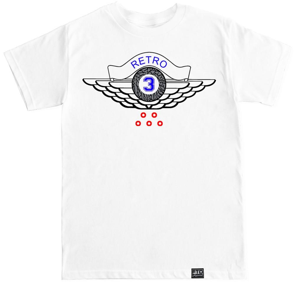 Men s white or black T-shirt to match with Js Retro 3 True Blue Unisex T-Shirt XL
