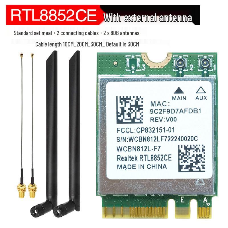 RTL8852CE/AE/BE WiFi 6E 5G Dual-Band Wireless Network Card for Desktop PCs with Bluetooth 5.3