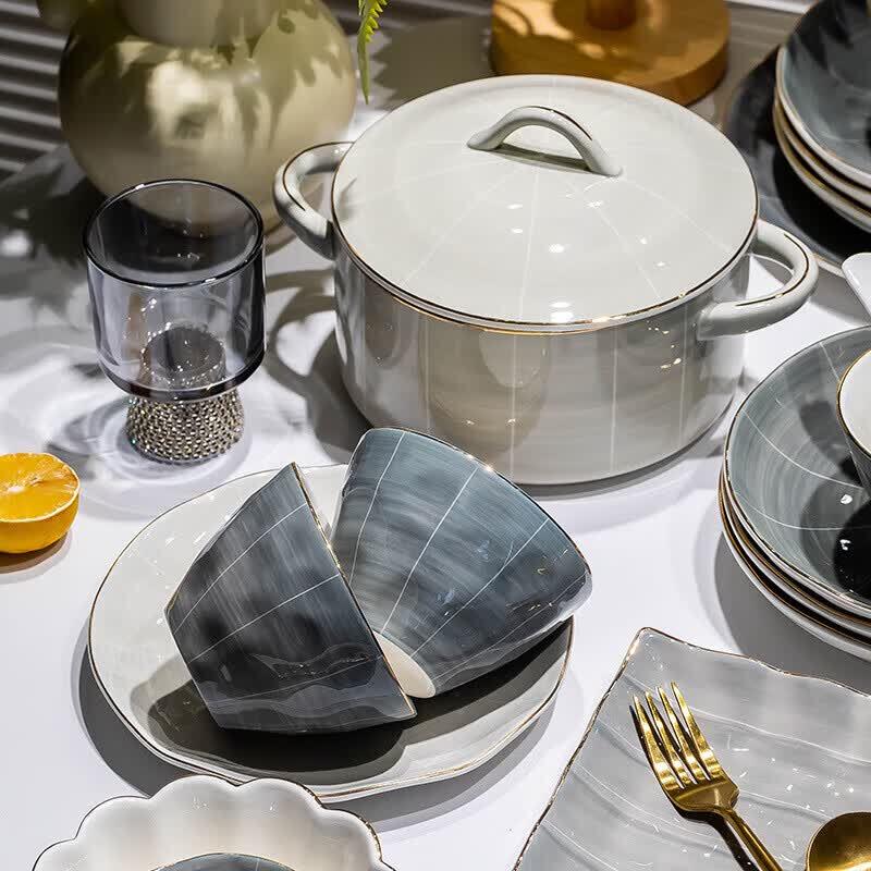 Nordic Light Luxury Ceramic Dinnerware Set