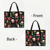 Christmas Santa Pattern Tote Bag Women Fashion Holiday Portable Handbag Christmas Cute Daily Carry Shopping Bag