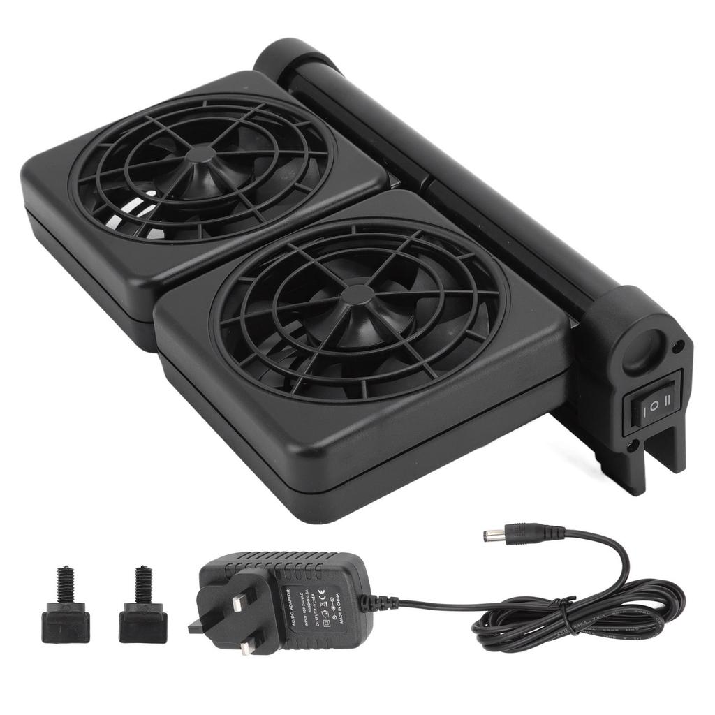 Aquarium Chillers Fan Mini Adjustable Quiet Fish Tank Water Cooling Fan for Freshwater Saltwater