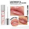 2pcs Nourishing Lip Oil Set, Transparent Dried Flower Clear Lip Gloss, Hydrating Plumping Glossy Tint, Moisturizing Shimmer Lip Care Makeup for Women