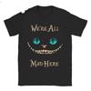 Women's Alice In Wonderland Cheshire Cat TShirt Clothes Crazy Sleeve Crew Neck Tee Shirt Summer Top Harajuku Short Sleeve Casual