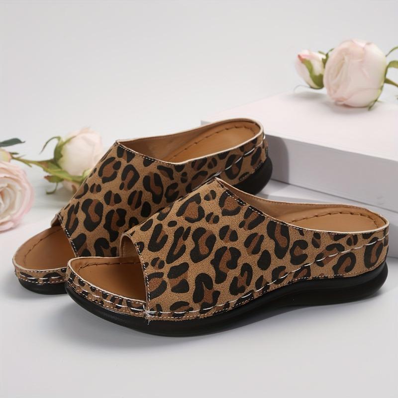 [New Summer Leopard Print Slippers] Women's Leopard Print Fashion Slippers Lightweight and Comfortable All-match New Summer Slippers