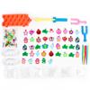 Kit Braccialetti Fai-da-te con 15.000 Elastici Arcobaleno per Bambini - Set Creativo Educativo a Tre Strati