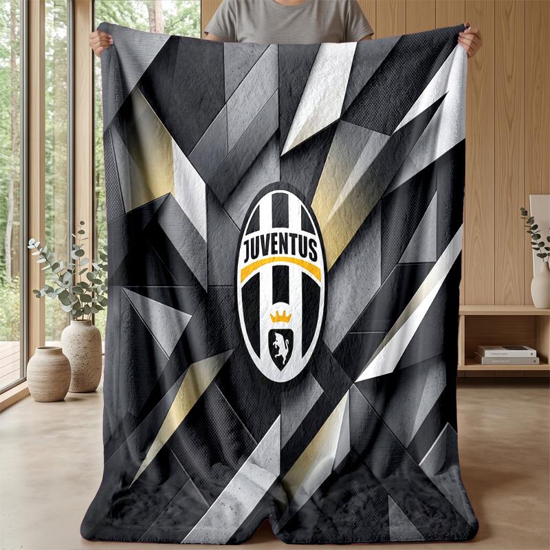 Juventus FC Themen-Decke Weiche Flanell-Decke Plüsch-Überwurf Gemütliche Sofa-Bett-Decke für Wohnkultur