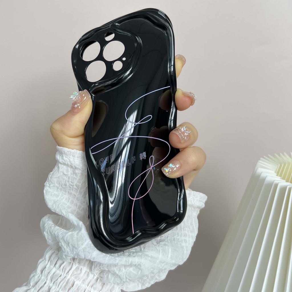 Husă pentru telefon N17 Lovely Line art ondulată pentru iPhone 15 14 13 Pro Max Samsung S24 S23 Ultra A54 A14 A12 Xiaomi Redmi 13C Huawei Honor Husă din spate moale