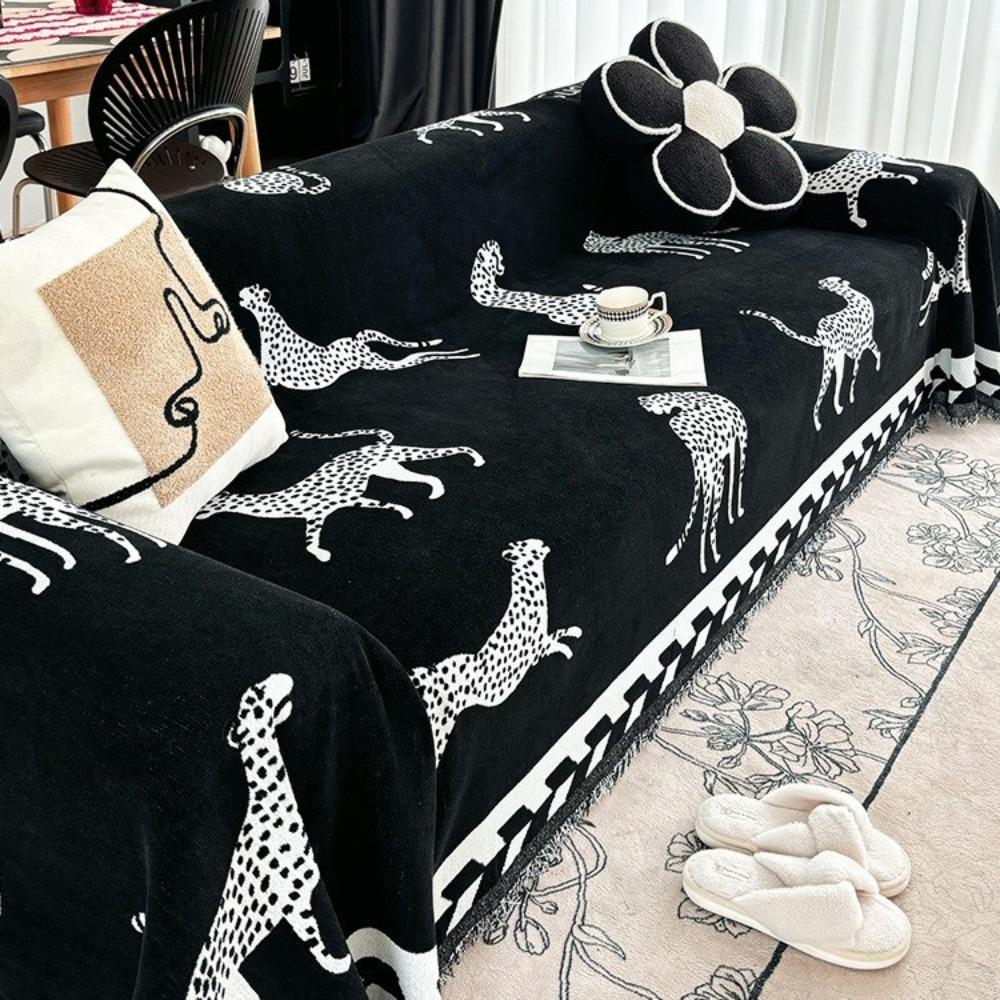 Sofa cover cloth cover French retro high-end feeling universal in all seasons, anti-cat scratch sofa towel, cream wind sofa cover