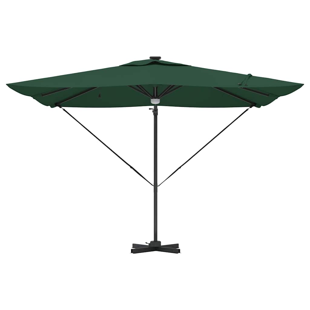 Roma Parasol Green 286 X 284 X 270 Cm Aluminum and Polyester