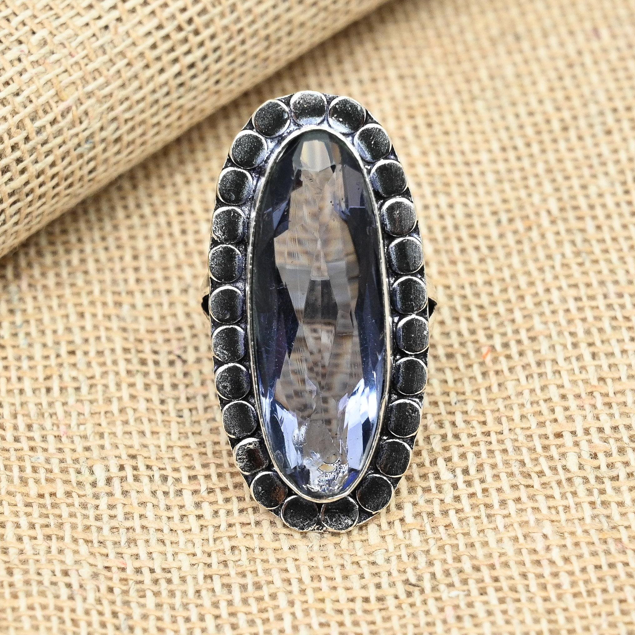 

Ювелирные изделия кольца стерлингового серебра 925 пробы красивого танзанита драгоценного камня Хандмаде для свадебного подарка 8