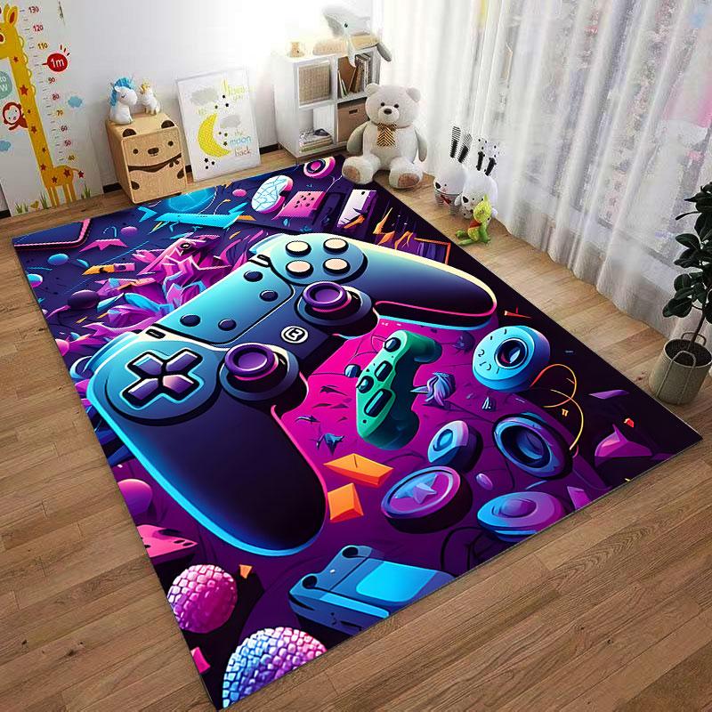 Gaming Controller Artwork Carpet suitable as a non-slip mat for the living room or bedroom sofa