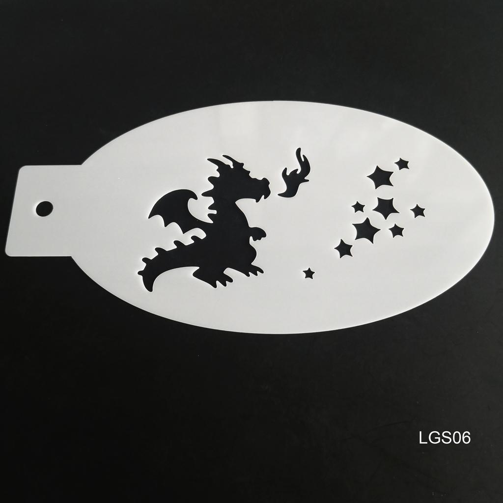 New Face Painting Stencils Templates Professional Body Art Dolphin Deer Butterfly Plastic Makeup Tools