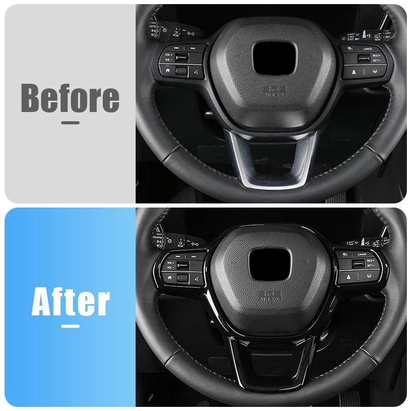 For Honda Civic 11th Gen    2024 2025 Hybrid Car Steering Wheel Button Decoration Cover Trim Sticker Accessories