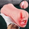 2 i 1 Deep Throat Voksenproduktlomme Pussy Myk Silikon Kunstig Vaginal for Menn Onanikopp 3D Mannlig Onani Sex