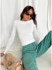 European and American Women's Casual Slim Fit Long Sleeve Pullover T-shirt Streetwear Set