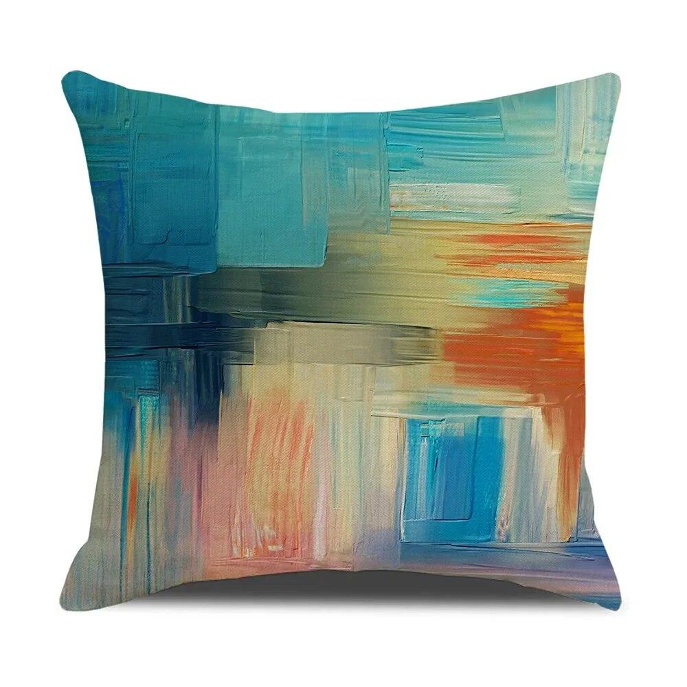 Abstract Color Pillowcase 45x45cm Retro Graffiti Print Cushion Cover Sofa Chair Polyester  Modern Room Home Decoration