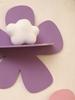 1 pz Carina Mensola da Parete a Fiore in Legno Caramella Colorate Mensole Galleggianti Cornice Pittura Floreale Mensola da Appendere a Parete Decorazione Camera da Letto Bambina