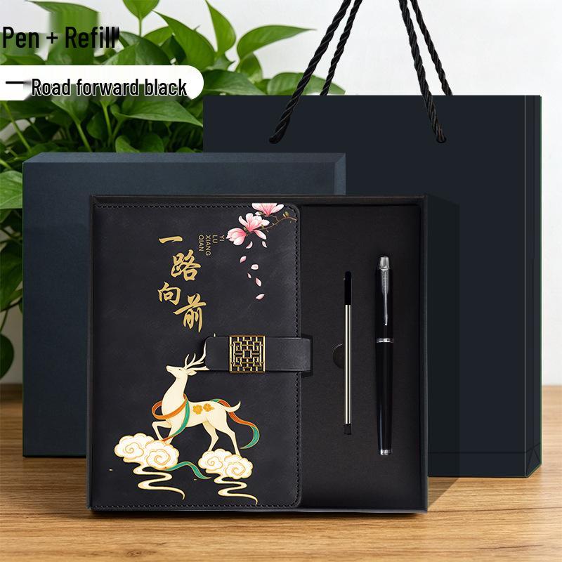 A5 Chinese Style Magnetic Buckle Diary & Notebook Gift Set