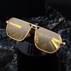 JYL TS Men's Square Metal - Hollow Sun-Protective Sunglasses XH-98354